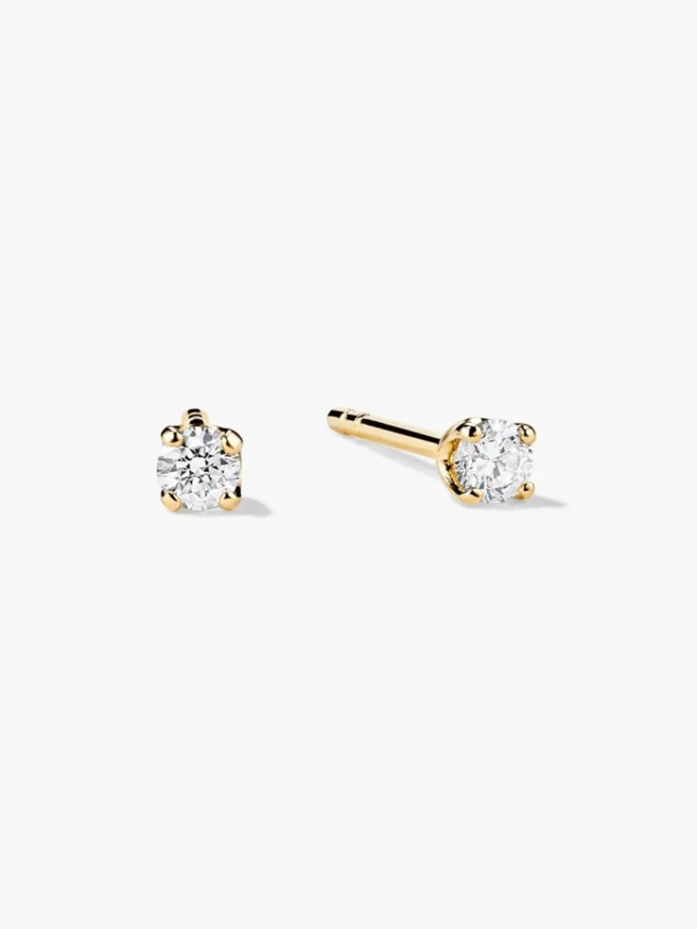 Mejuri - Diamond Mini Studs (pair) - 14KY